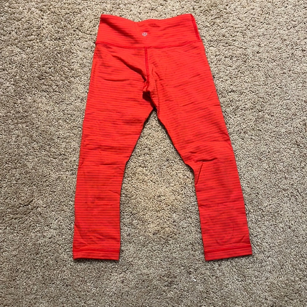 lululemon pink striped leggings